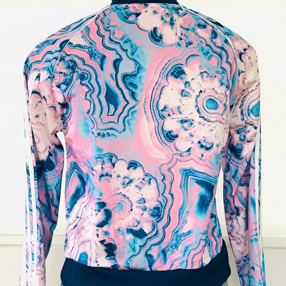 ADIDAS Rare GEODE Agate Marble Print JACKET Child Size S - Picture 10 of 16